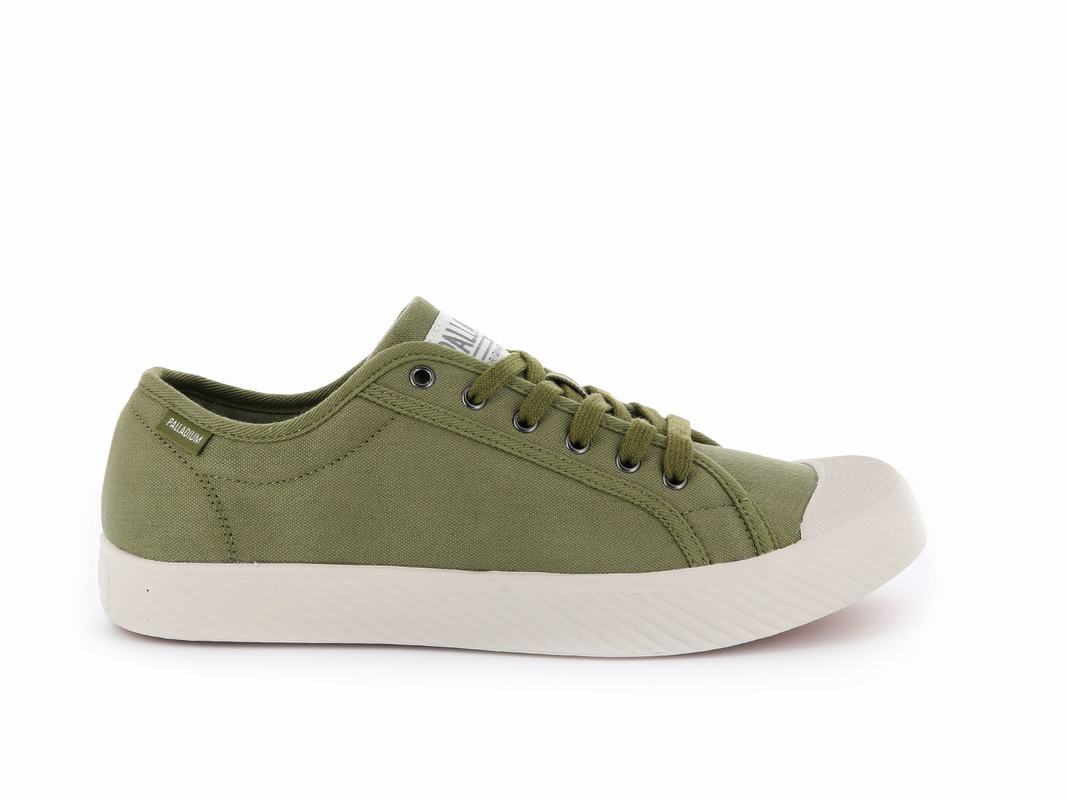 Palladium Pallaphoenix Og Canvas Men's Low Top Sneakers Olive (QVOC59761)